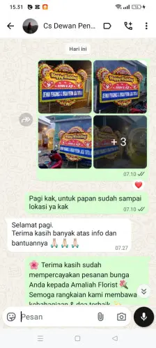 Testimonial Papan Bunga Pernikahan sobang