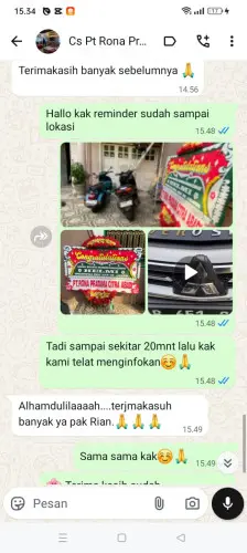 Testimonial Papan Bunga sobang
